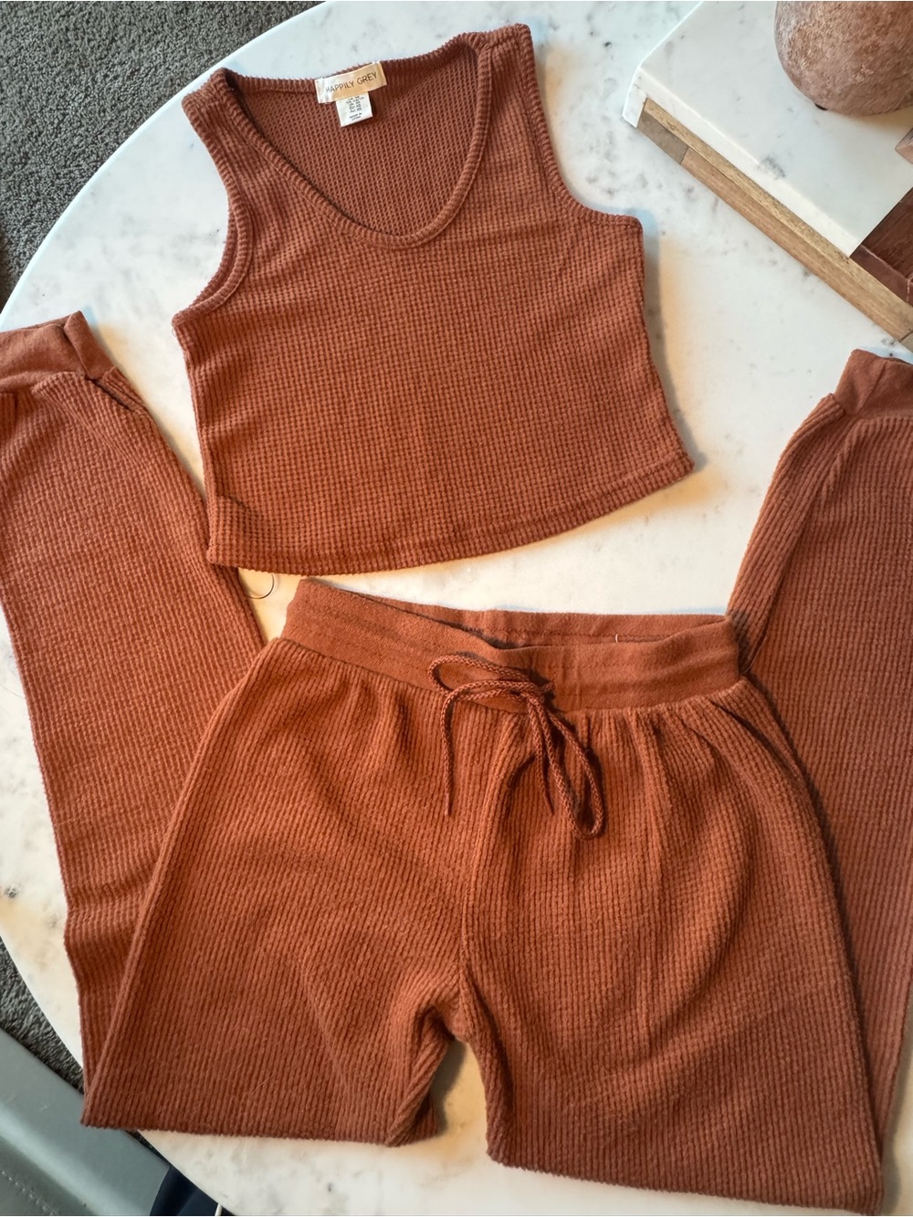 Knit Drawstring Matching Set - Picture 4 of 6